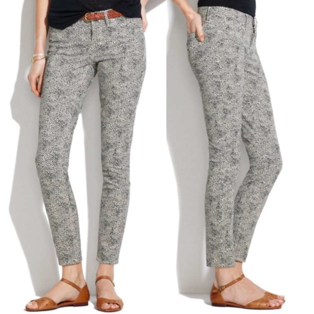Madewell skinny ankle safari dot jeans